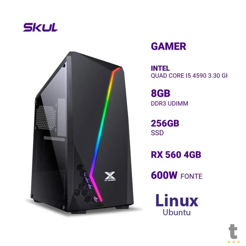 Computador Gamer Truedata Skul 5000 Intel Core I5-4590 8gb Ssd 256gb RX 560 4Gb Fonte 600W - 195476 Truedata